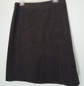 Chico's Brown A-Line Knee-Length Skirt for Work, Size 1.5P, Medium